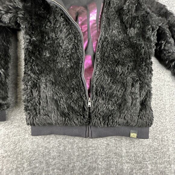Victoria Secret LOVE PINK Limited Edition Faux Fur Jacket Sz XS with Hoodie - Picture 6 of 13